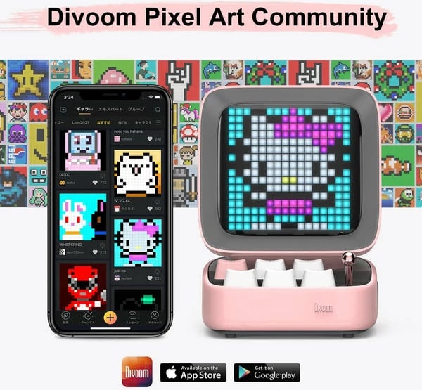 Altoparlant DIVOOM DitooPro (Pembe)