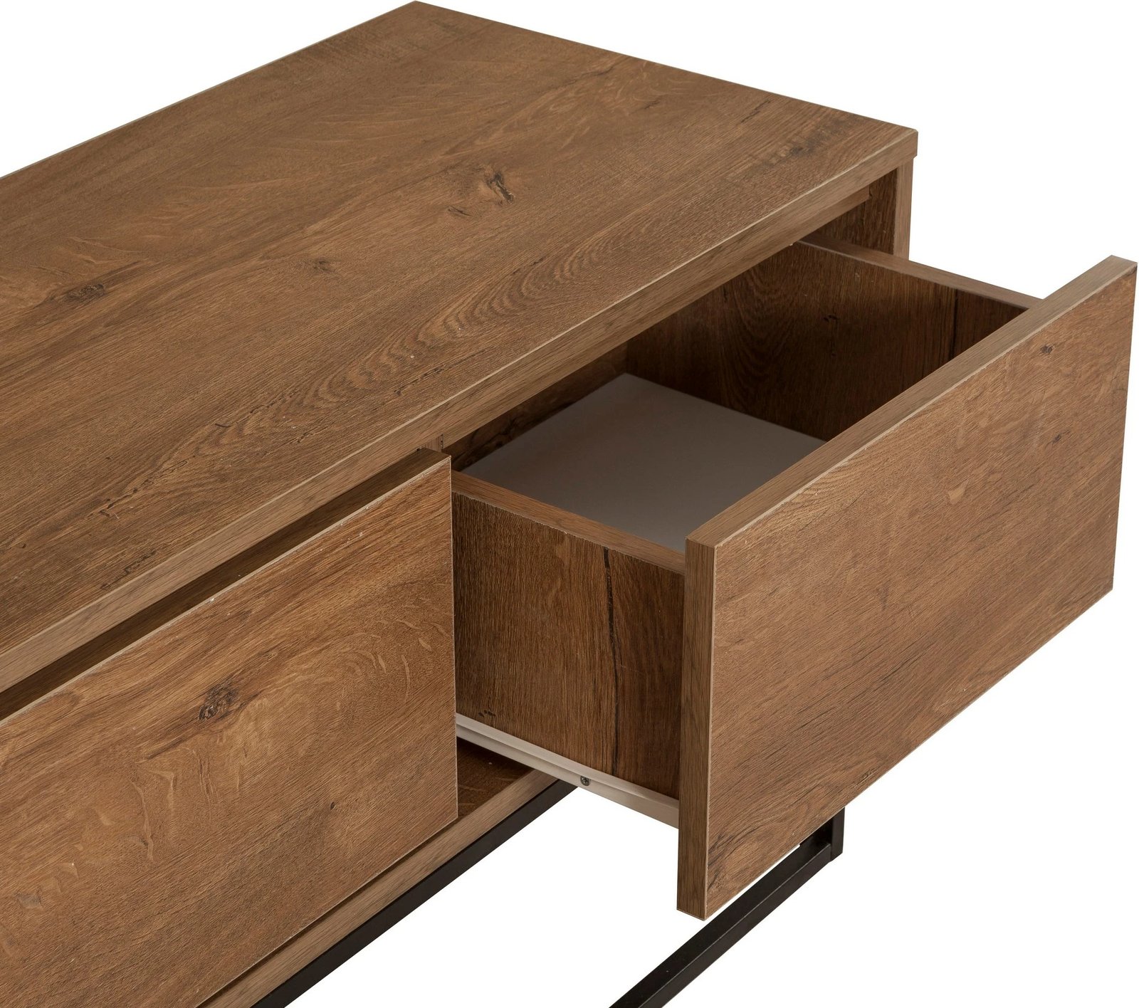 Set mobiljesh për dhomë dite, ngjyrë arre dhe e zezë, Skye Decor, Laxus Takım 18