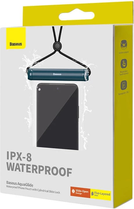 Mbështjellës i papërshkueshëm nga uji për celular Baseus AquaGlide, cilindër bllokues, blu