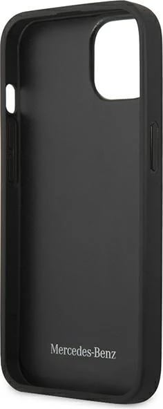 Mbështjellës Mercedes MEHCP14MARMBK për iPhone 14 Plus 6.7", lëkurë, i zi