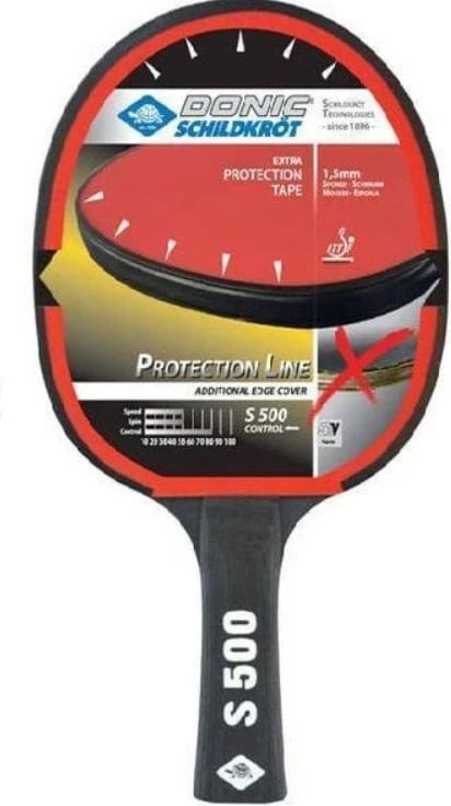 Raketë ping pong Donic Protection Line S500, e zezë