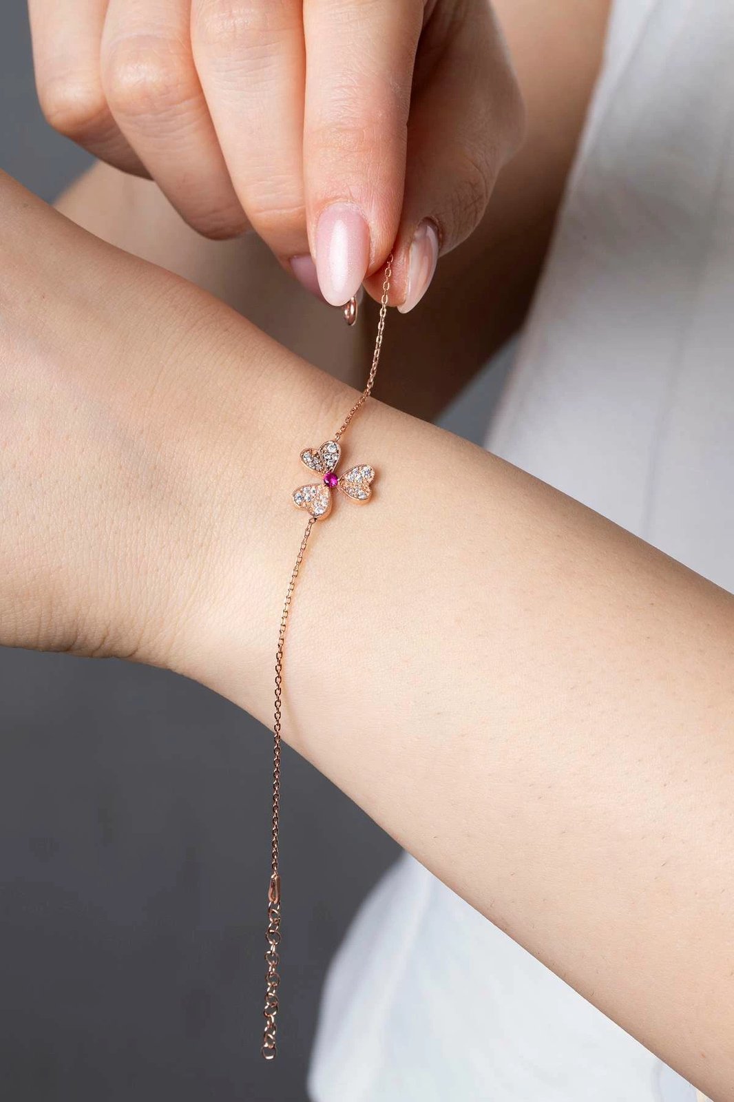 Byzylyk argjendi Jumeon, ngjyrë rozë e artë, ELKAB92333