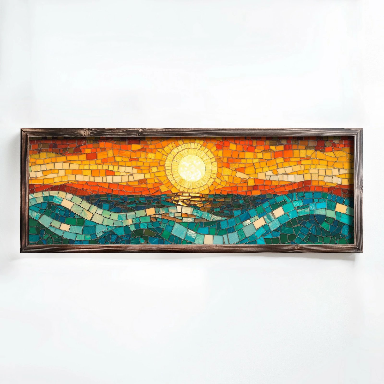 Pikturë dekorative me kornizë, MDF, shumëngjyrëshe, Wallity, EMR018, 40x120x3.5cm