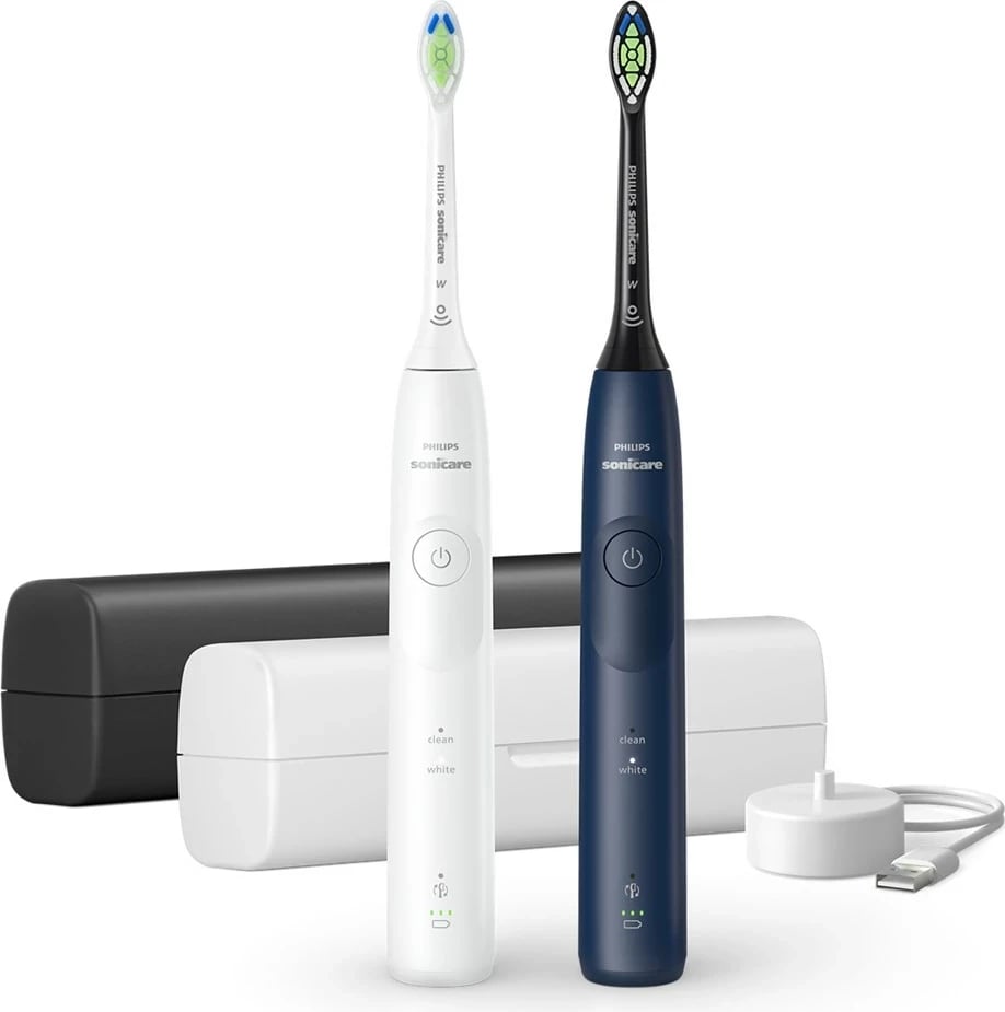 Furçë dhëmbësh elektrike Philips Series 5500 HX7119/01, Sonic, e rikarikueshme, Navy