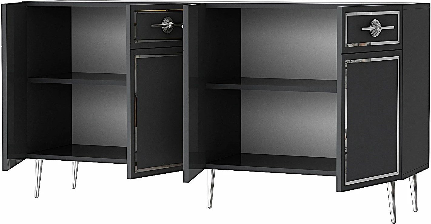 Konsol Skye Decor, Belly KB150, antracit, argjend