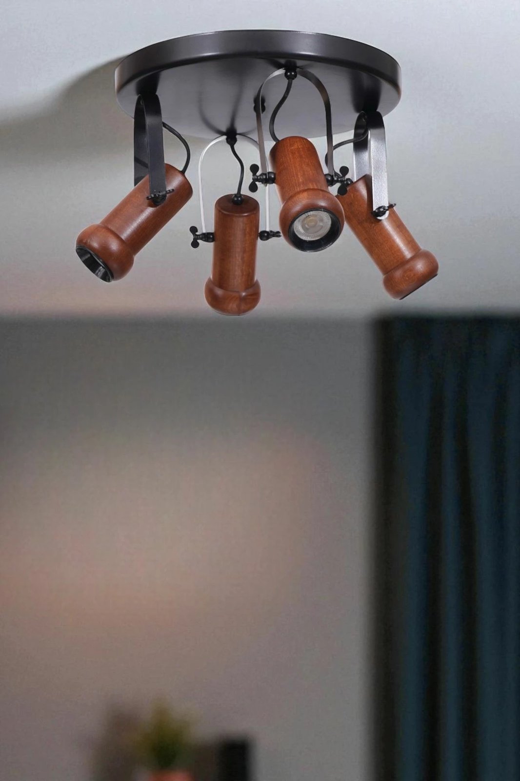 Llambë tavani Opviq, metal dhe dru, 8999-4