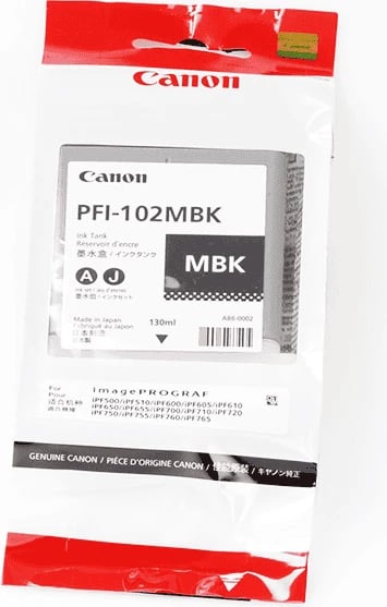 Bojë printeri Canon PFI-102MBK 130 ml, 0894B001, matte black