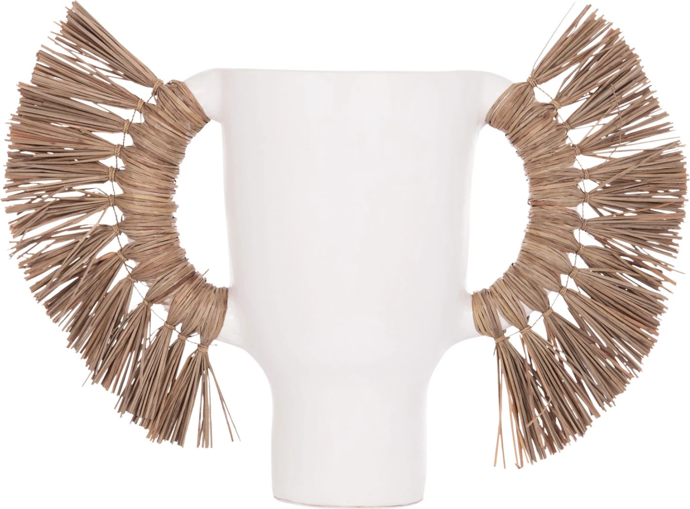 Vazo dekorative tavoline ALICA, terrakotë e bardhë, me bar, FH4668.02L, 64x22x38cm Vazo dekorative tavoline ALICA, terrakotë e bardhë, me bar, FH4668.02L, 64x22x38cm