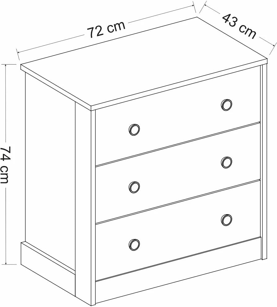 Konsolë Skye Decor, e bardhë, antracit