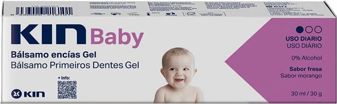 Balsam për mishrat e dhëmbëve për fëmijë KIN Baby luleshtrydhe 30ml Balsam për mishrat e dhëmbëve për fëmijë KIN Baby luleshtrydhe 30ml