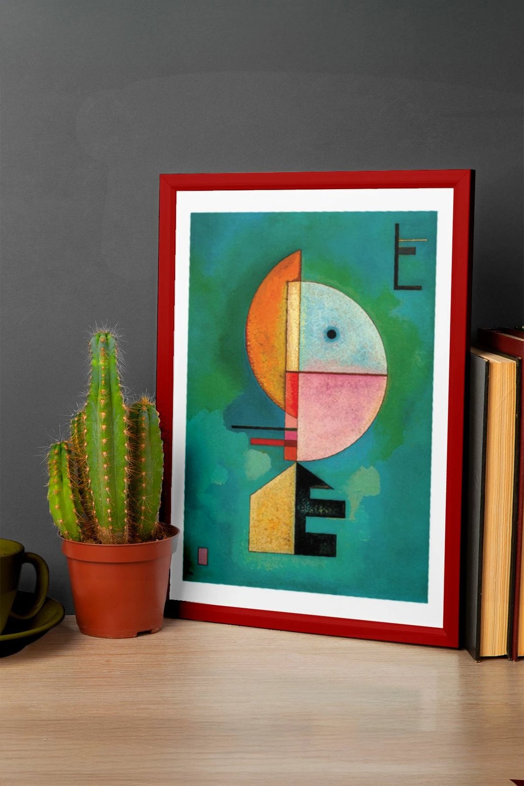 Pikturë dekorative me kornizë, MDF, Wallity, Artrnkdata39, e kuqe