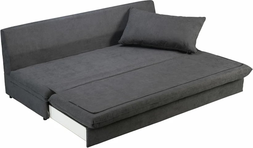 Krevati divan GIRASOLE, 3 vende, ngjyrë antracit ASTI 19, 200x87x90