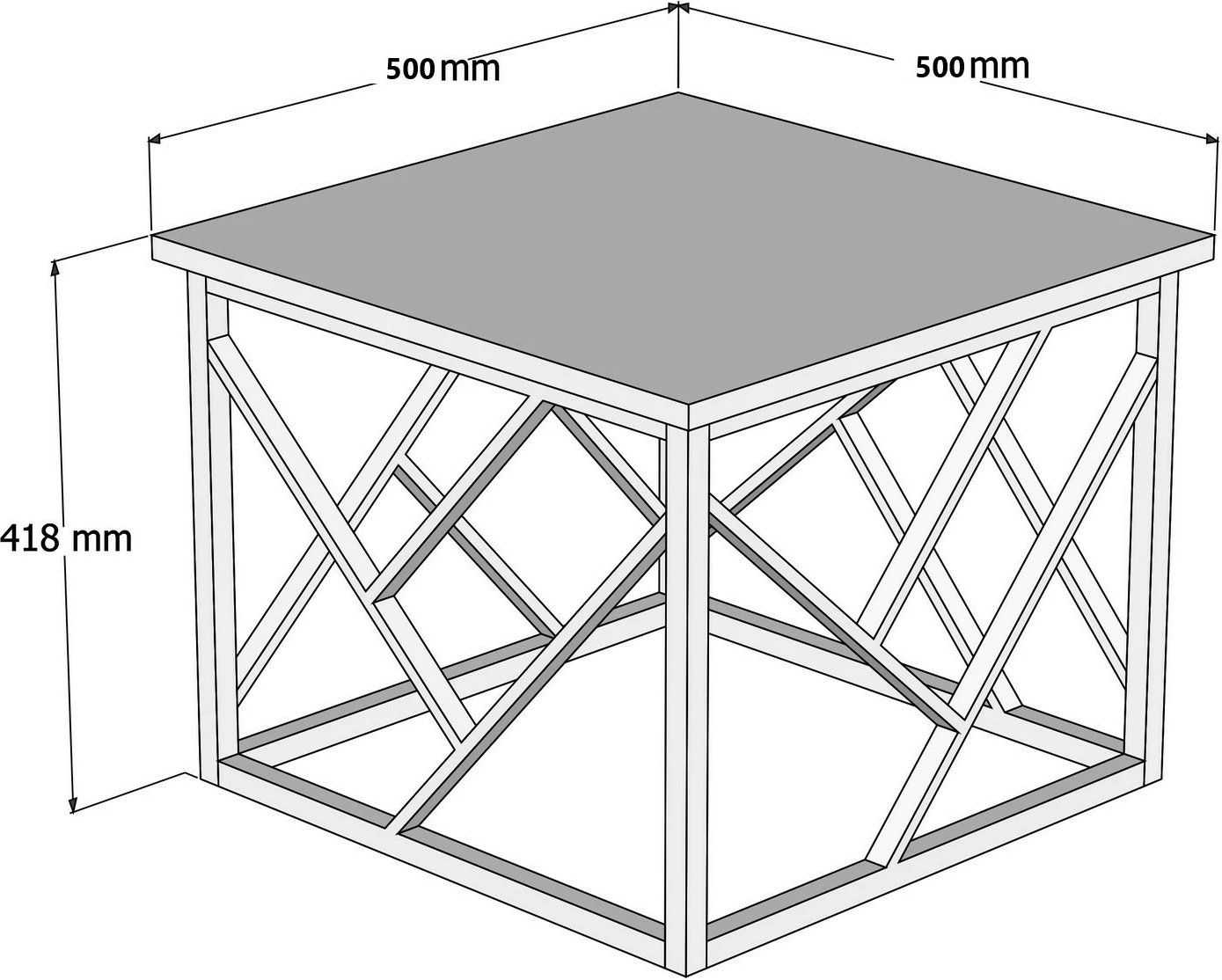 Tavolinë kafeje Skye Decor, ngjyrë arre, e zezë
