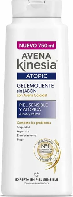 Xhel dush pa sapun për trup uniseks Avena Kinesia Atopic 750ml Xhel dush pa sapun për trup uniseks Avena Kinesia Atopic 750ml