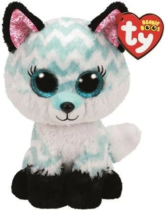 Lodër pelushi, Ty Beanie Boos Atlas, 24 cm, dhelpër uji, zigzag, ngjyrë azur/zezë/bardhë