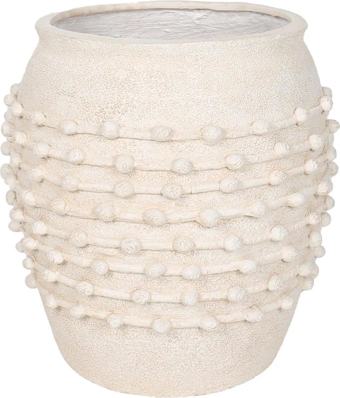 Vazo dekorative NISYROS, MgO, bezhë, 45x45x56 cm