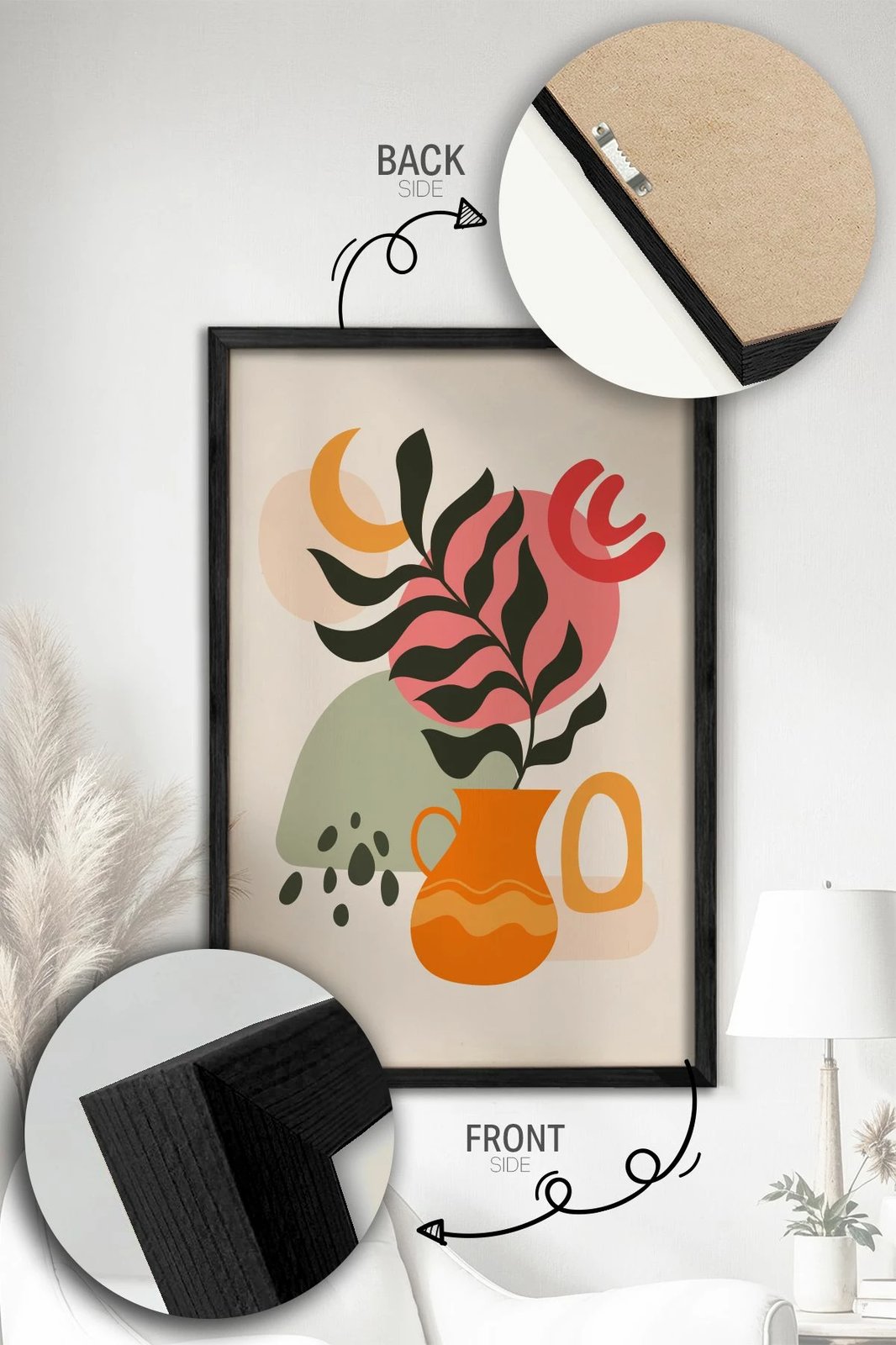 Pikturë dekorative me kornizë (3 copë), Wallity, Ersy3Syhcrv23