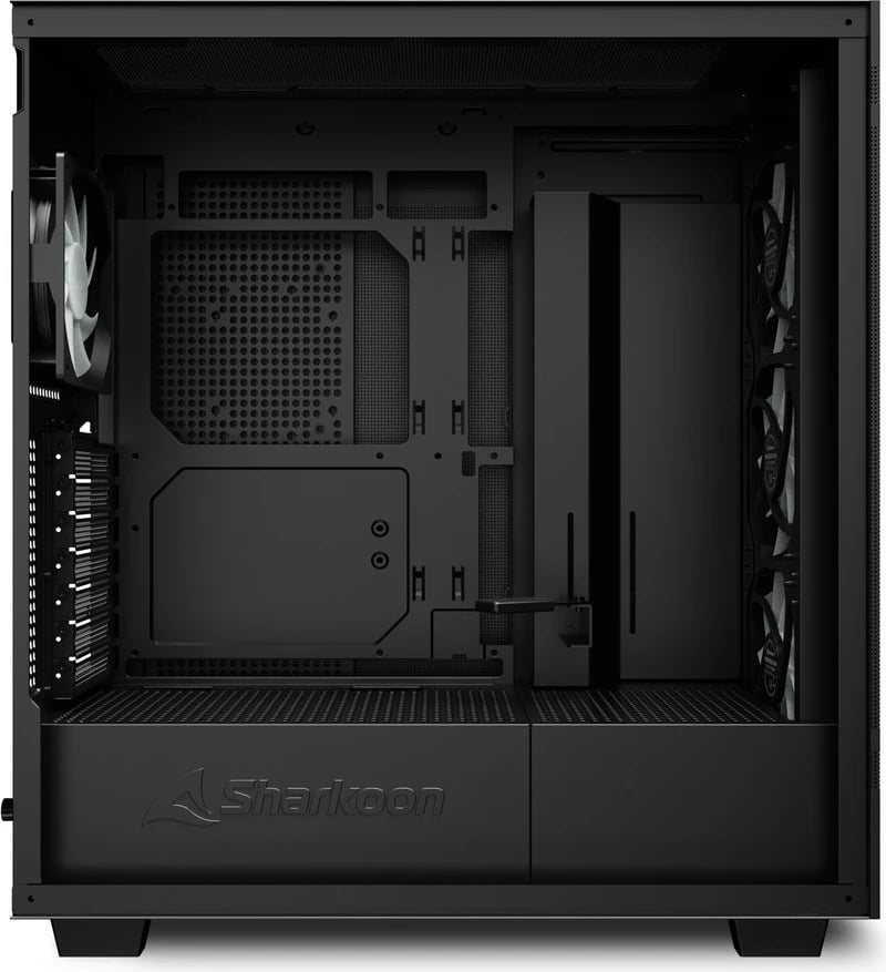 Kasë Sharkoon Rebel C50 RGB, Full Tower, e zezë, xham i temperuar, RGB