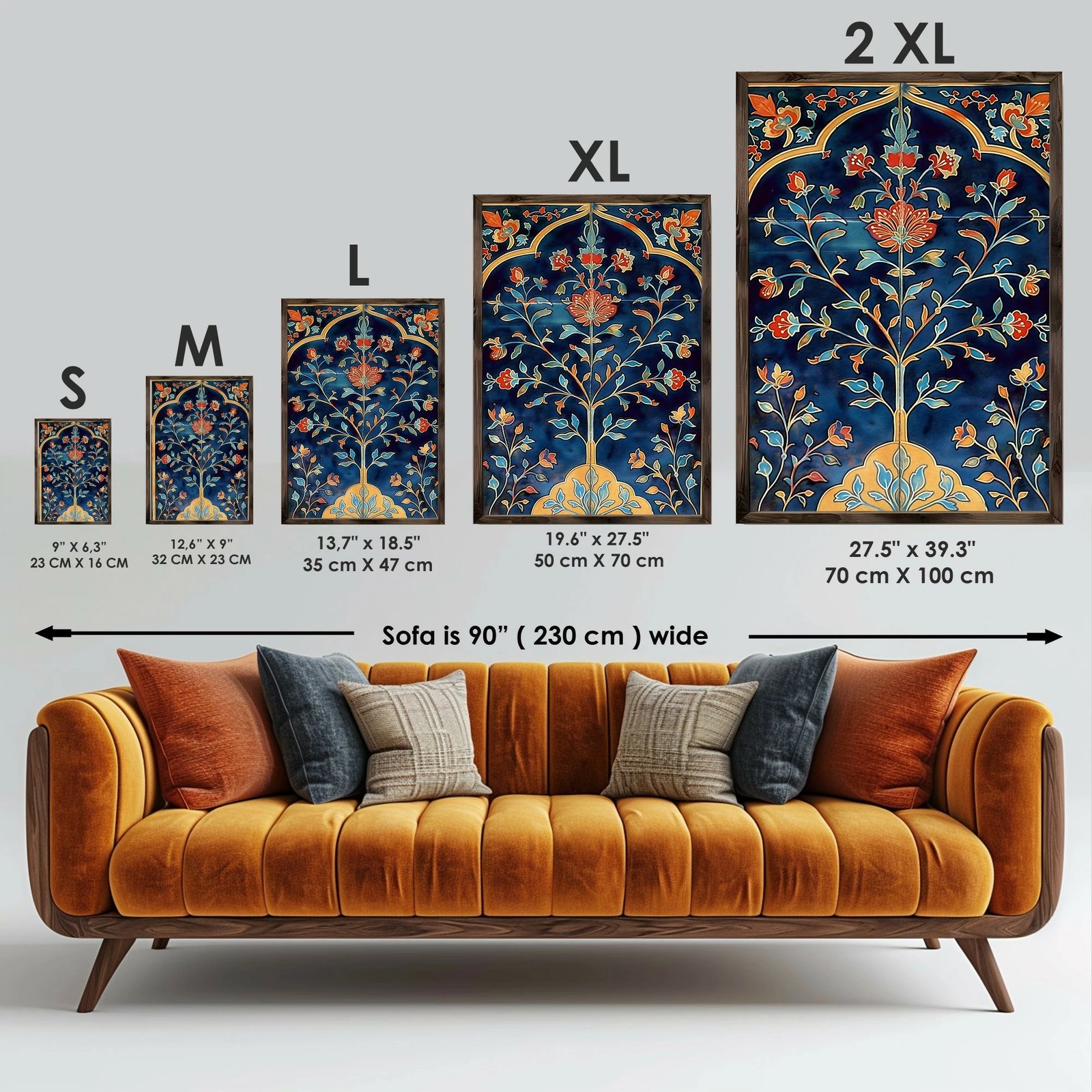 Pikturë dekorative me kornizë MDF, Wallity, GE123-L