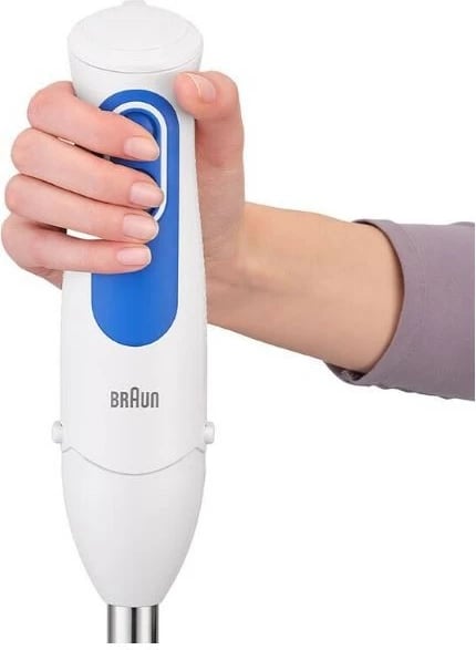 Blender dore Braun MultiQuick 3 MQ 3035 Sauce, 700 W, 2 shpejtësi, bardhë/kaltër, set me aksesorë