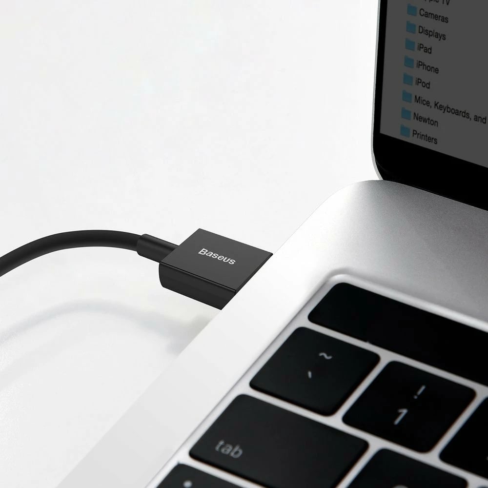 Kabllo karikimi dhe të dhënash Baseus Superior CATYS-01, USB në USB-C, 1m, 66W, e zezë