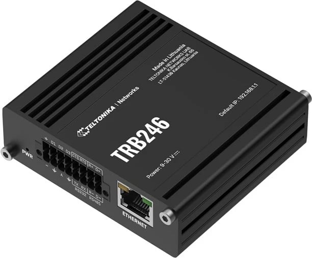 Router industrial Teltonika TRB246, IoT LTE Cat 4, 1x RJ45, IP30, Alumini