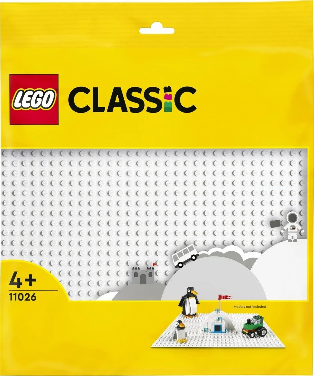 Pllakë ndërtimi LEGO Classic 11026, 32x32 pika, e bardhë