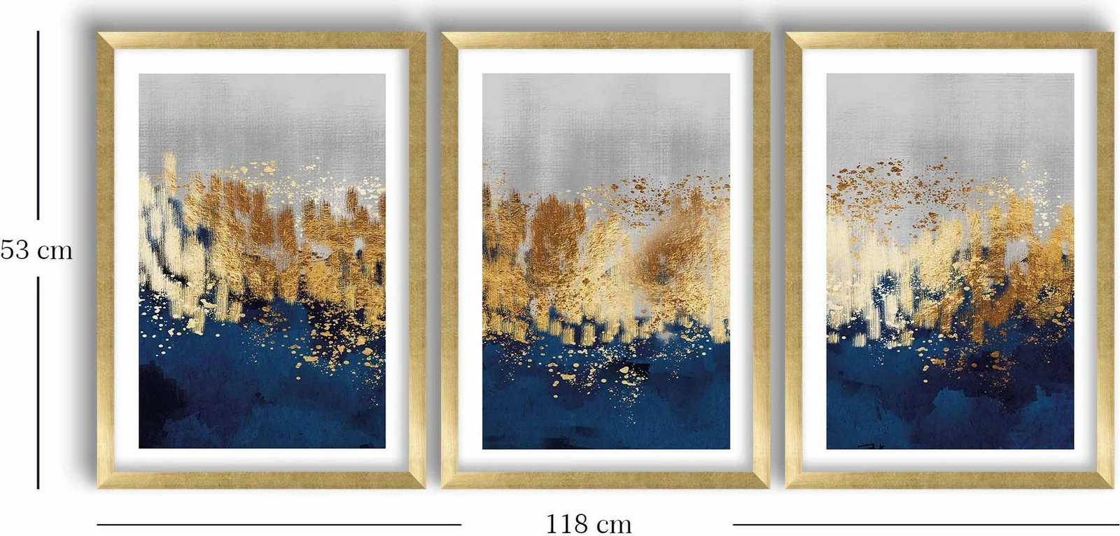 Pikturë dekorative me kornizë MDF (3 copë), Wallity, 3P3853NISCT-020