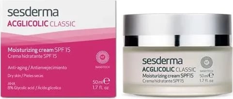 Krem hidratues për fytyrë uniseks Sesderma Acglicolic Classic SPF15, 50ml