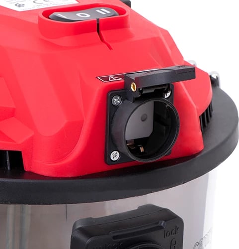 Fshesë industriale me korent, Adler, CR 7045, 25L, 1400W nominale 3400W maksimale, tharje/lagështi + fryrje, prizë për vegla, inox