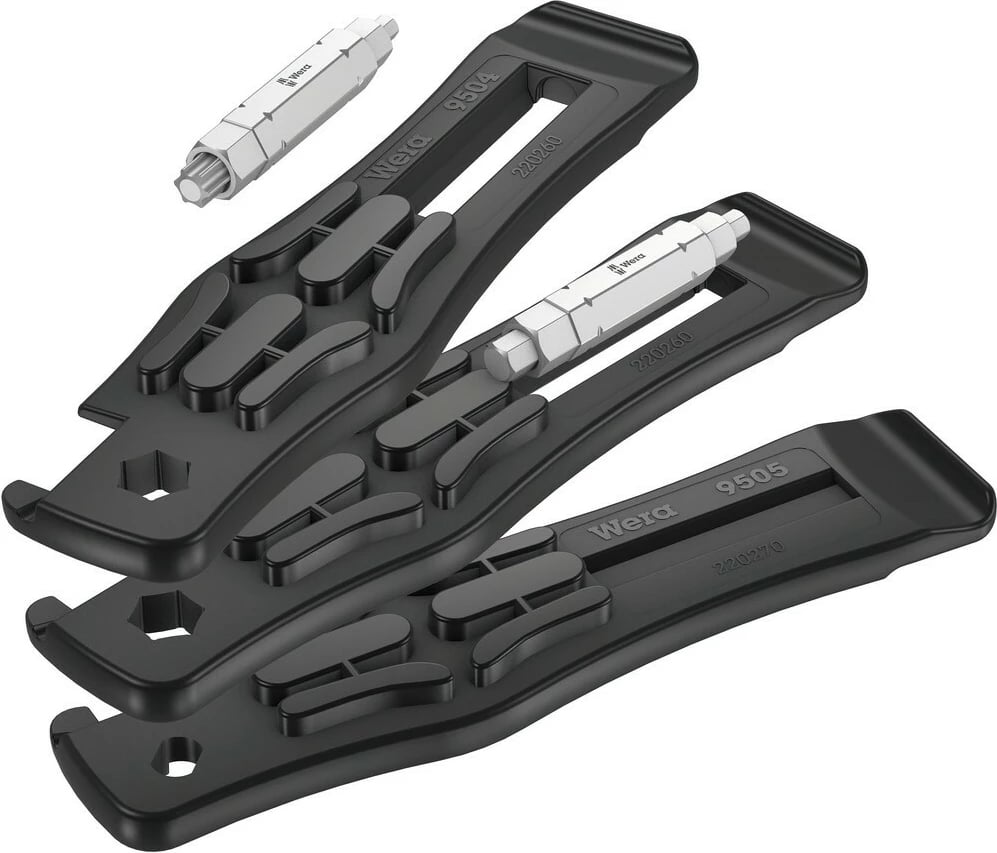 Set veglash biçiklete Wera 05004182001, 5 copë, e zezë