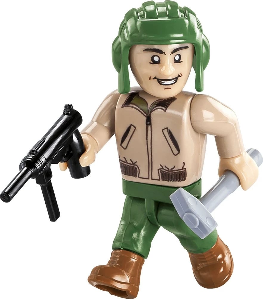 Set blloqe ndërtimi Cobi Sherman M4A3E2 Jumbo, 720 pjesë, me 2 figura, Jeshile Set blloqe ndërtimi Cobi Sherman M4A3E2 Jumbo, 720 pjesë, me 2 figura, Jeshile