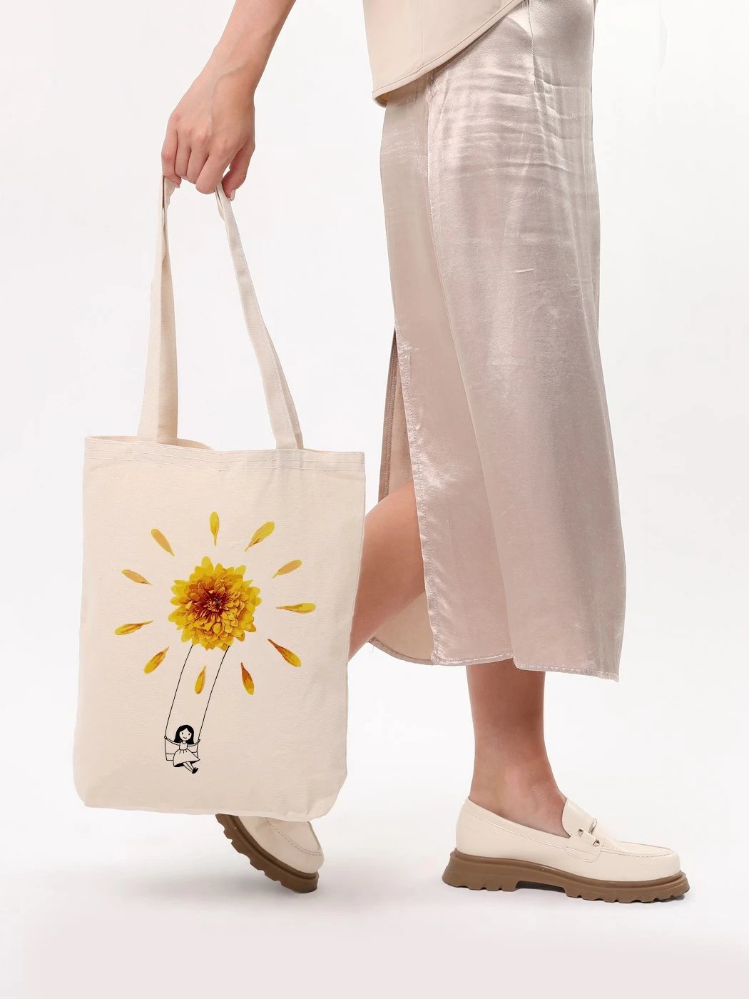 Tote bag Zoozie Bags, krem, 35x40x8cm