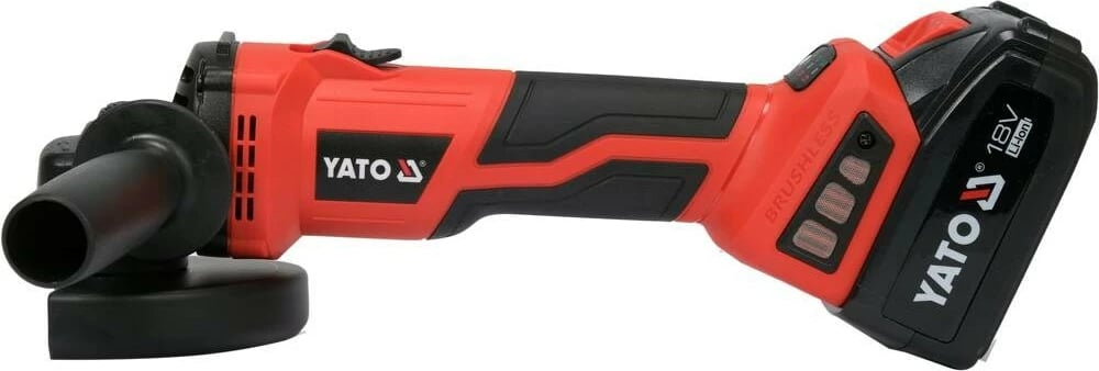 Mulli këndor YATO YT-828295, 18V, 4Ah, 2 bateri, 1.26 kg, Kuq
