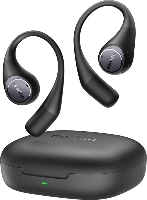 Kufje Earfun Open Jump OW100B, wireless, ANC, IPX7, të zeza