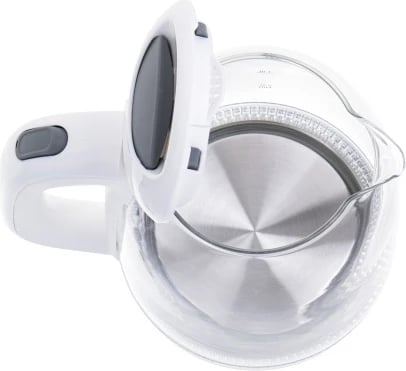 Zierëse elektrike, Mesko, MS 1302, 1.7 L xham, 1850-2200W, bazë 360°, ndriçim LED, e bardhë