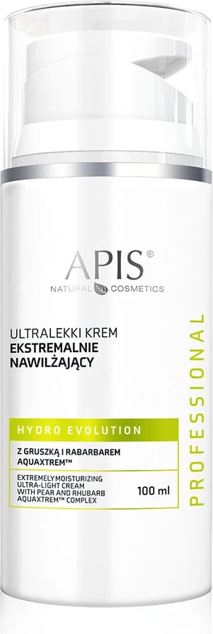 Krem hidratues ultra i lehtë për femra APIS Hydro Evolution me dardhë dhe rabarbar AQUAXTREM, 100ml