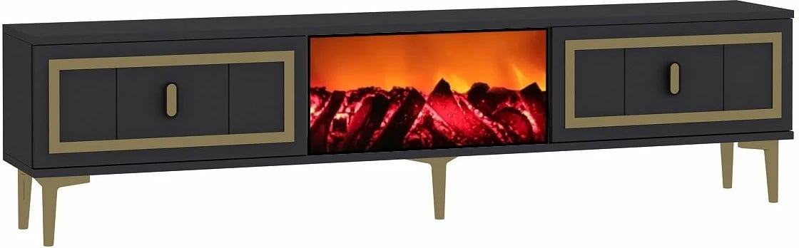 Komodë TV Skye Decor, me oxhak Orion, anthracite, ar