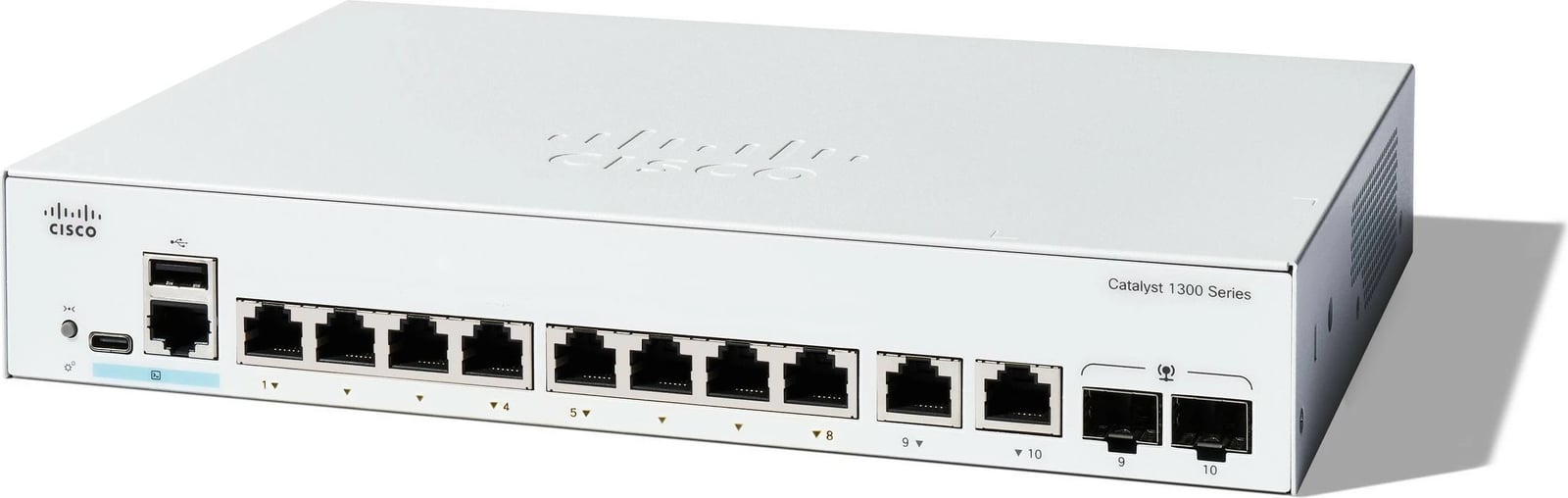 Switch Cisco Catalyst 1300-8T-E-2G, 8 porta GE, 2x1GE Combo, PoE, Managed, Rack mounting