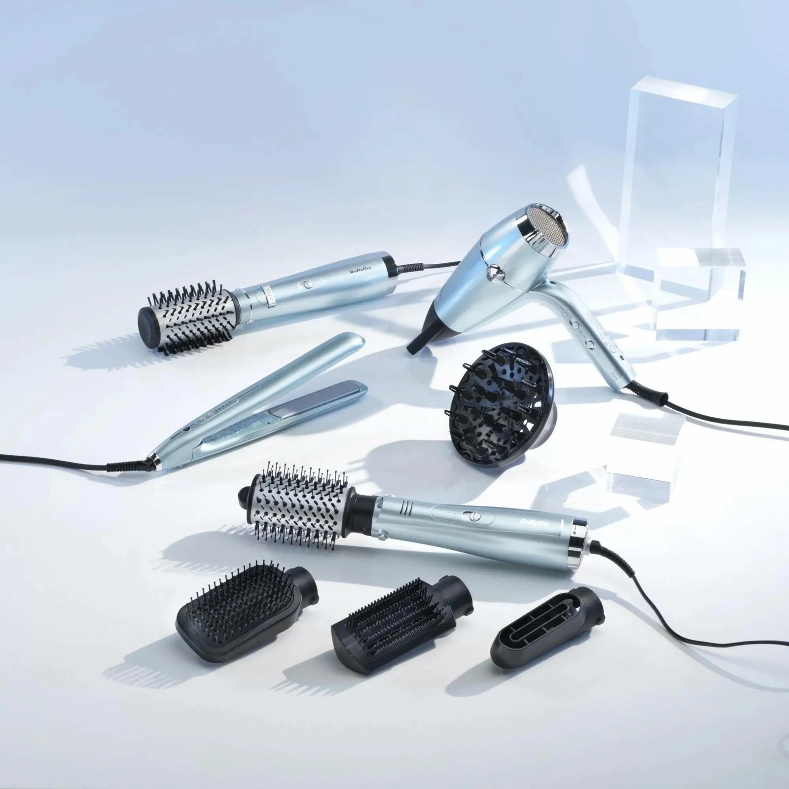 furçë nxehtësie BaByliss AS774E 1000W Hydro-Fusion, 4 në 1, set 4 aksesorë