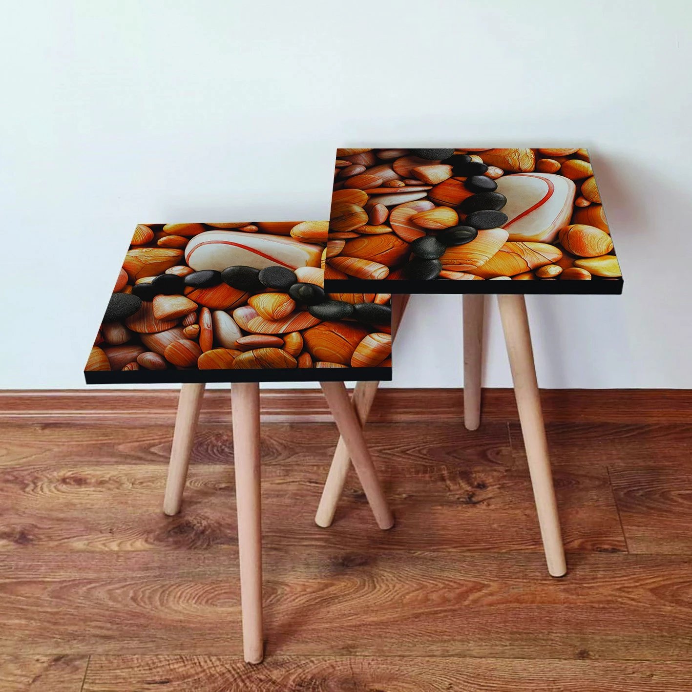 Set tavolinash ndihmëse, dy copë, Skye Decor, portokalli, 2Shp64