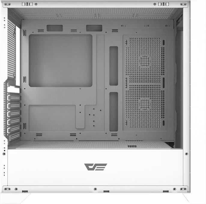 Kasë Darkflash DRX90 Mesh, Mid Tower, 4 ventilatorë RGB, xham i temperuar, e bardhë