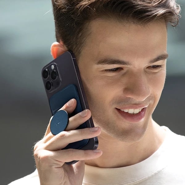 Mbështjellës magnetik për kartela UNIQ Flix, me stand, për smartphone, Kaltër navy