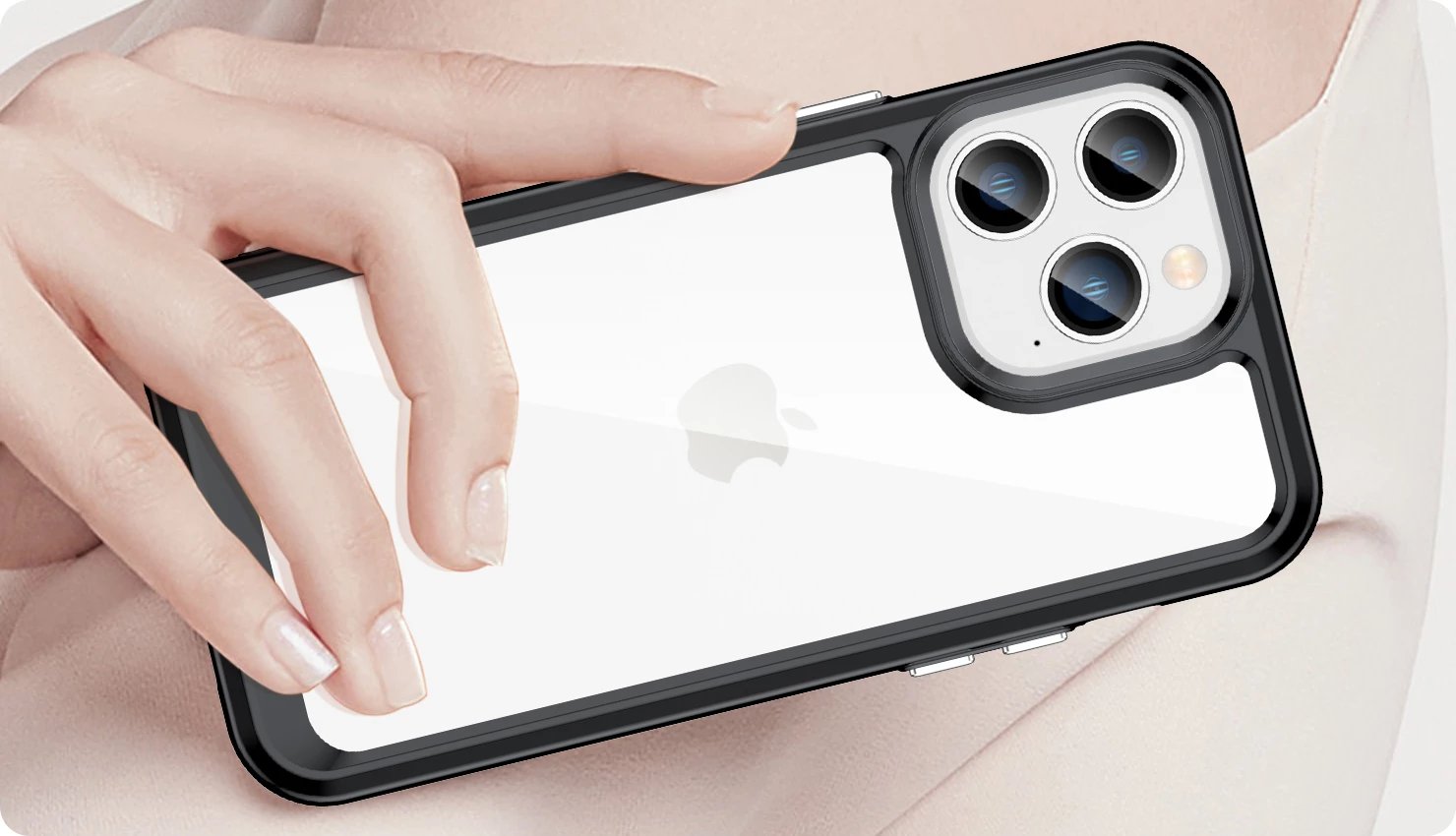 Mbështjellës Hurtel Outer Space për iPhone 14 Pro Max, i zi