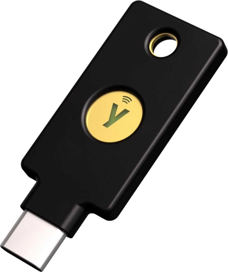 çelës sigurie, Yubico, Security Key C NFC 5060408465301, USB-C dhe NFC, standard, Gold on Black