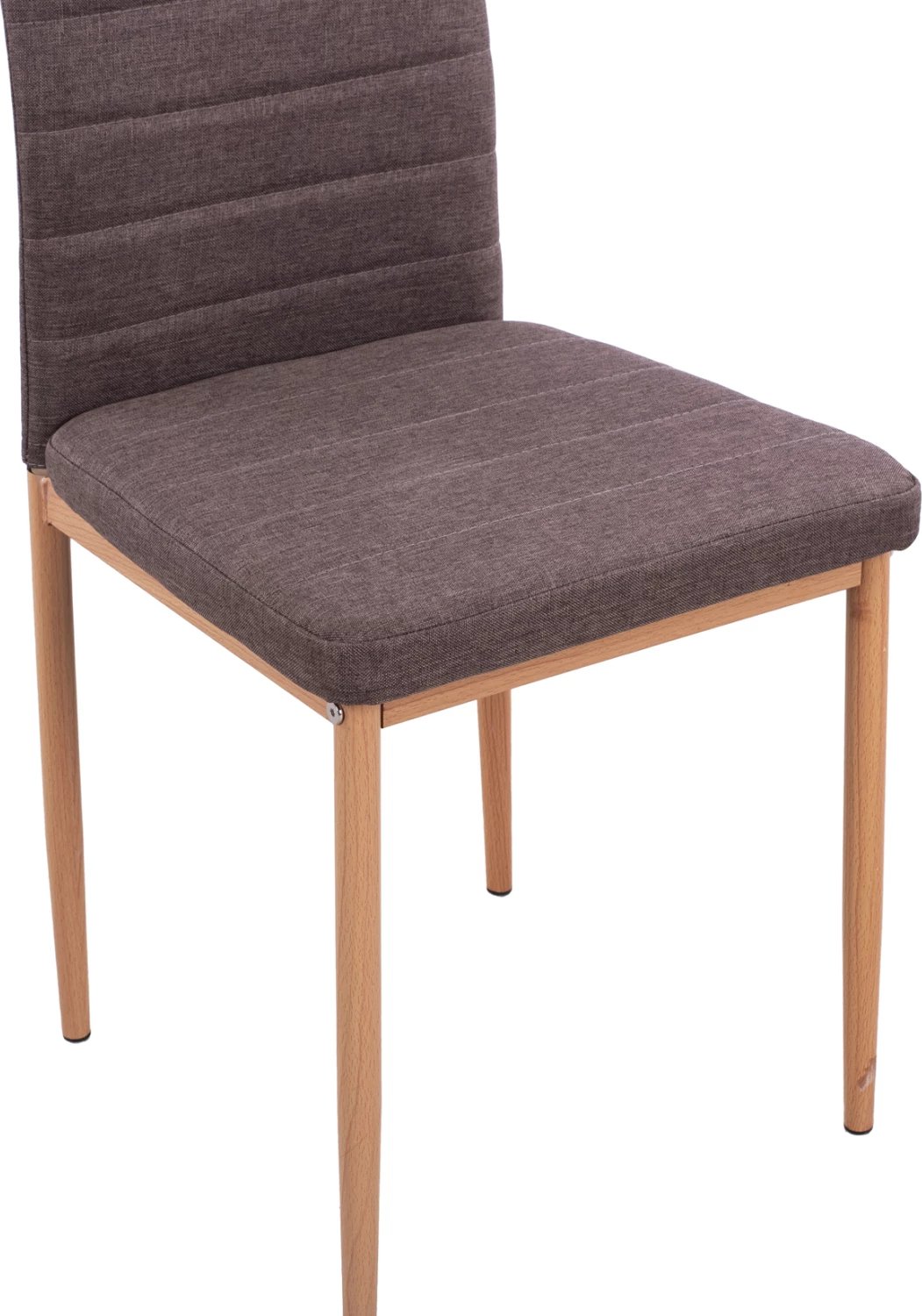 Karrige metalike Lady FH0037.13, pëlhurë kafe me kornizë metalike K/D 40x48x95 cm, set prej 4 copash