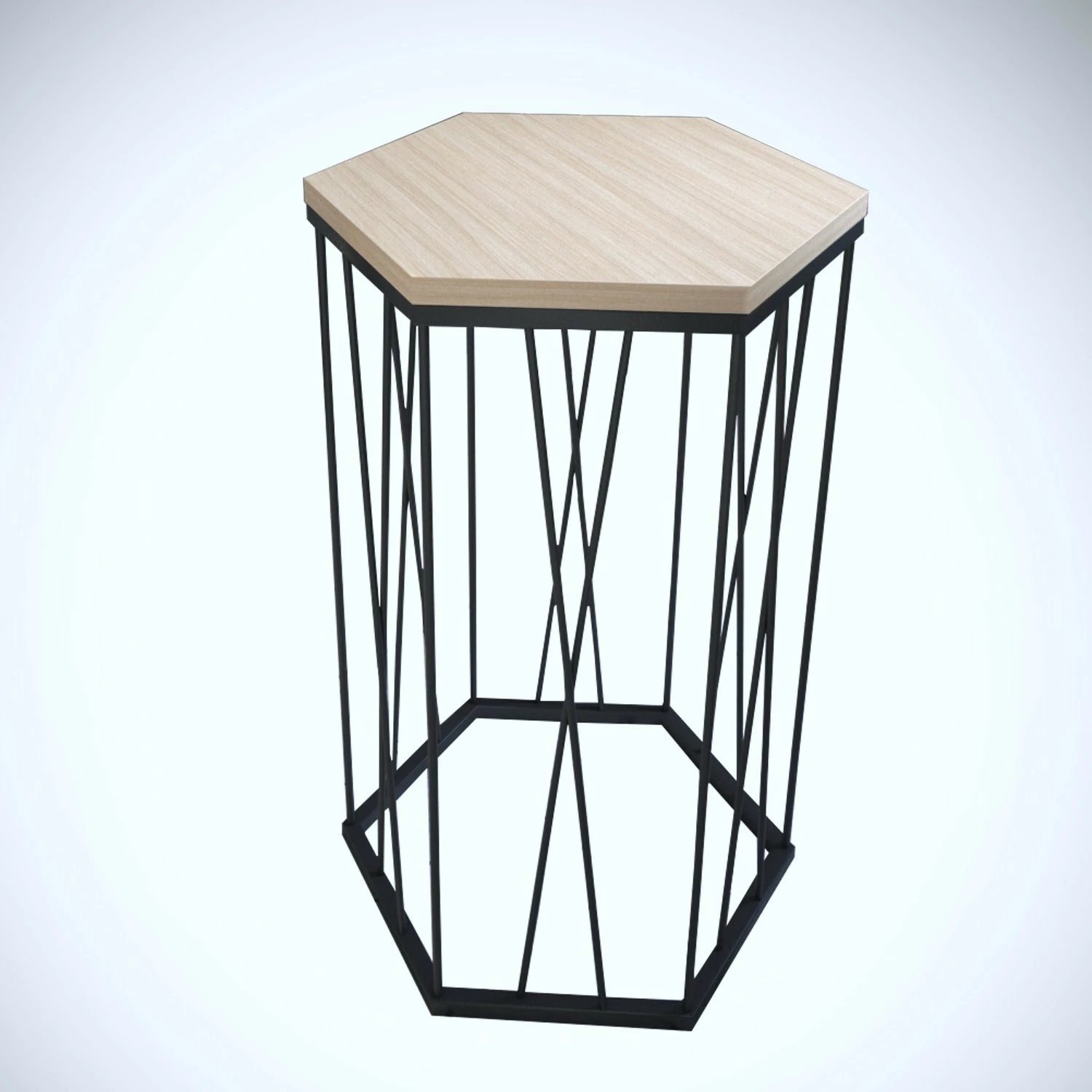 Tavolinë anësore Hanah Home, ngjyrë lisi dhe e zezë, Cetrus