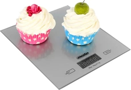 Peshore kuzhine, Adler MS 3145, 5kg/5000ml, ndarje 1g, ekran LCD me ndriçim, gri