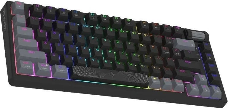 Tastierë AQIRYS Adara Mini, RGB, mekanike, me mikrofon, ngjyrë zezë-gri Tastierë AQIRYS Adara Mini, RGB, mekanike, me mikrofon, ngjyrë zezë-gri