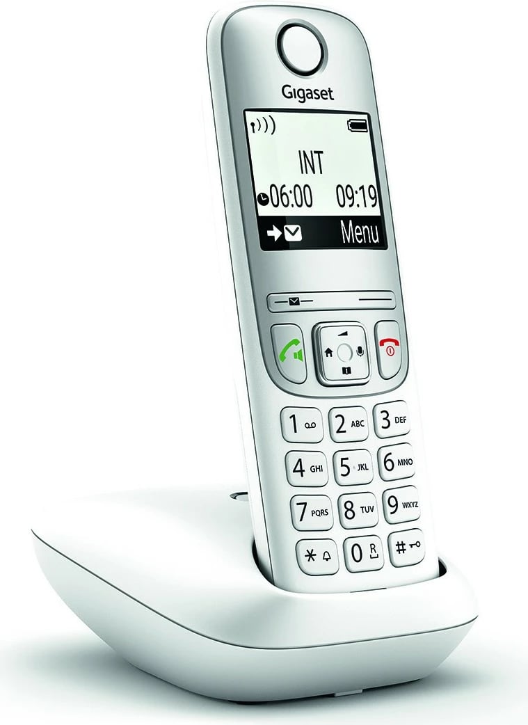 Telefon analog Gigaset A690, Dorezë pa tela, Speakerphone, 100 kontakte, Caller ID, Bardhë